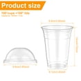 thumbnail image 4 of Clear Plastic Drinking Cups Plastic Drinking Cups with Lid Transparent Plastic Cups Disposable Plastic Drinking Cups for Party, 4 of 8