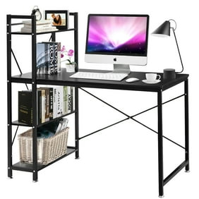 Homcom 52 Multi Level Steel Wood Computer Workstation Desk With
