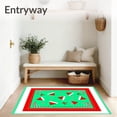 thumbnail image 3 of ODIKA 8'x10' Machine Washable Non-Slip Area Rug, Joyful Santa Hat Xmas Celebration Accent High Traffic Rug with Pad, Red, 623361, 3 of 8