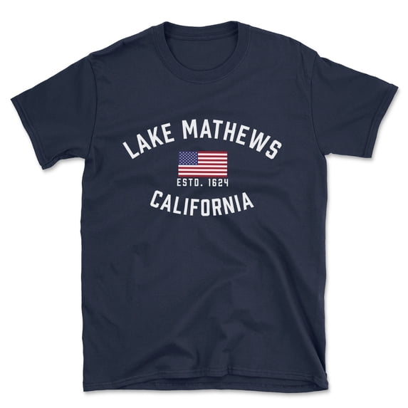 Lake Mathews California Patriot Men's Cotton T-Shirt