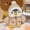 brown, variant on Kawaii Cross Dressing Penguin Plush Toy Four Colors Winter Warm Clothes Christmas Gift For Kids Lovely Soft Cartoon Dolls 9.8in/25cm