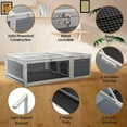 thumbnail image 4 of Clearance! Upgraded Tortoise Habitat, Wood Box Turtle Enclosure with Light Support, Trays, Reptile Cage House for Outdoors, Indoor Tortoise Play, Gray, 4 of 6