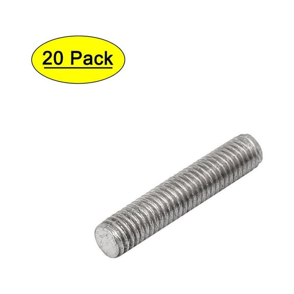 M5 x 25mm 0.8mm Pitch 304 Stainless Steel Fully Threaded Rod Bar Studs 20Pcs