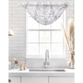 thumbnail image 4 of Waterfall Valances for Windows, Purple Botanical Kitchen Sheer Valance Curtains, Butterfly Spring Floral Summer Botanical Rod Pocket Swag Valances for Living Room Bedroom, 47.2"x38.5", 2 Panel, 4 of 8