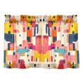 thumbnail image 7 of Yayeee Kitchen Curtains Tier Pair Light Filtering 27"x36" Rod Pocket Short Cafe Window Panel, Art Geometric, 7 of 7