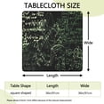 thumbnail image 2 of Math Equations Glowing Green Pattern Square Fitted Tablecloth with Elastic Edge,Square Table Cover,Washable Elastic Table Cover for Home Kitchen Party Decor 36"x36", 2 of 6