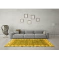 thumbnail image 3 of Ahgly Company Machine Washable Indoor Rectangle Abstract Yellow Modern Area Rugs, 5' x 7', 3 of 4