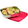 thumbnail image 1 of Contenedor Signoraware Smart 'N' Slim de acero inoxidable | Hermético y a prueba de fugas | Fácil de transportar | Mantiene los alimentos frescos | Ideal para la escuela, la oficina o picnics | Útil p, 1 of 2