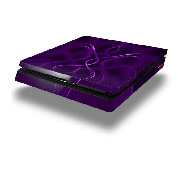 Vinyl Decal Skin Wrap compatible with Sony PlayStation 4 Slim Console Abstract 01 Purple (PS4 NOT INCLUDED)
