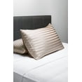 thumbnail image 2 of Fishers Finery 25mm 100% Pure Mulberry Silk Pillowcase (Taupe Stripe Standard 2 Pack), 2 of 7