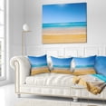 thumbnail image 3 of Designart Dark View of Tropical Beach - Seashore Photo Throw Pillow - 18x18, 3 of 5
