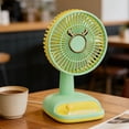thumbnail image 4 of Rewenti Candy Color Mini Desktop Fan Usb Rechargeable, Small Desk Fan for office Home Summer Cooling Gift, 4 of 5