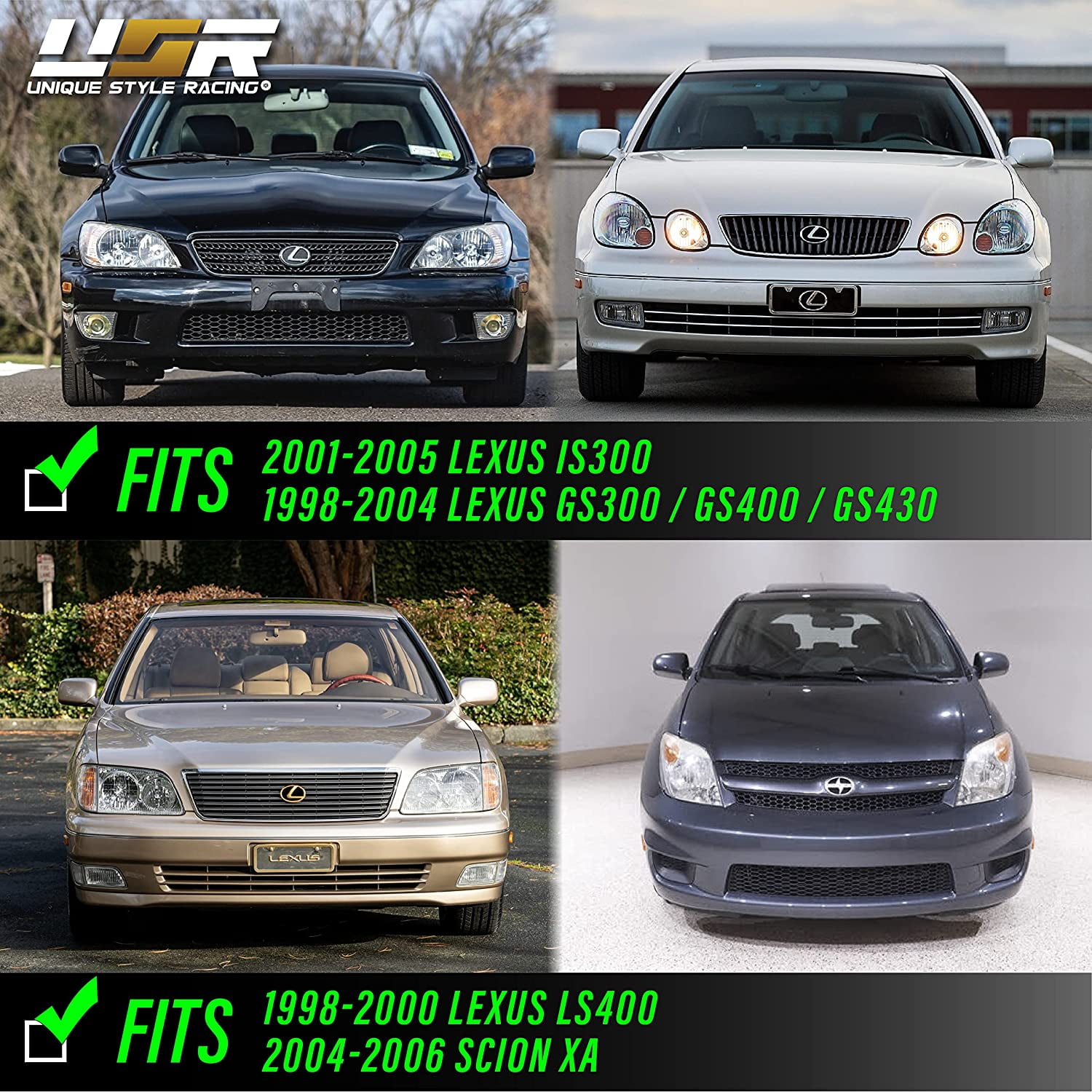 Side Marker 2XフィットレクサスIS300 2000年から2005年CANバスLEDサイドマーカーバンパーライトランプアンバー 2x Fit Lexus IS300 2000