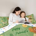 thumbnail image 5 of Feelyou Fairy Tale Girl Twin Bedding Sets 7-Piece, Happy St. Patrick's Day Bedding Comforter Set, Kawaii Shamrock Mouse Reversible Sheet Sets, Super Cozy Room Decor, 5 of 8