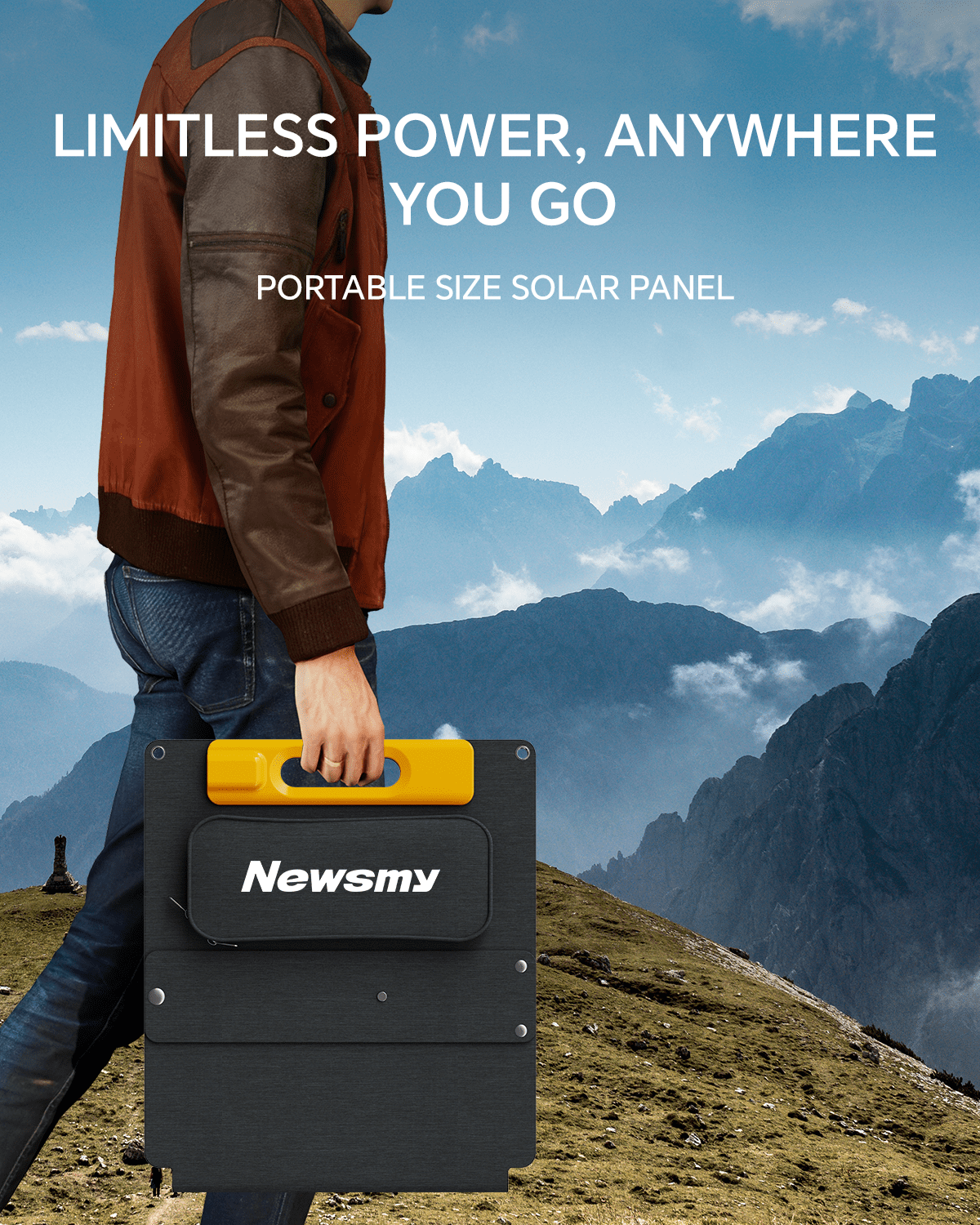 A70 100 Watt Foldable Solar Panel for Power Station, Portable Solar Panel Charger with Adjustable Kickstands Waterproof IP67 for Home, RV, Boat, Outdoor, Camping, off Grid System