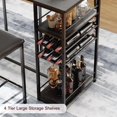 thumbnail image 3 of Modern Industrial Dining Table Set for 2,Contemporary PU Upholstered,Modern Eating Tables with Upholstered Seating or Apartments Kitchen Corners Small Space, 3 of 8
