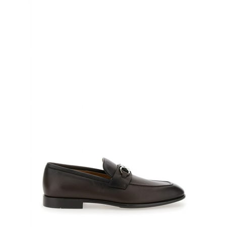 Salvatore Ferragamo Male Foster' Brown Loafers With Gancini Detail In Leather Brown Sizes US 3.5-18