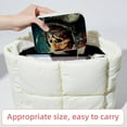 thumbnail image 6 of Retro Cat Velvet Travel Organizer with Removable Compartment - Portable Jewelry Necklace Organizer Box - Gift, 6 of 7