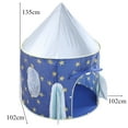thumbnail image 4 of Folding Rocket Ship Tent For Teens 14+ Indoor Outdoor Play Structure, Starry Rocket Castle Design Pretend Play Toy House, Easy To Fold And Store For Creative Imaginative Play, 4 of 7