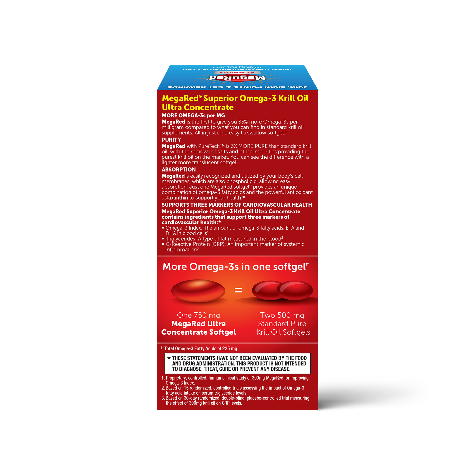 MegaRed 750mg Ultra Concentration Omega-3 Krill Oil, 40 Softgels - image 2 of 4