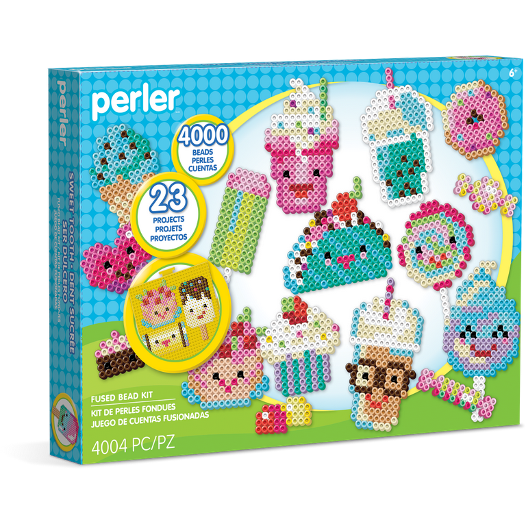 Perler Beads Sweets Fuse Bead Crafts for Kids, 4003 pcs, Ages