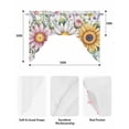 thumbnail image 5 of Colorful Daisy Floral Swag Valances for Windows, Small Curtains Drapes, Spring Flowers Botanical Leaves Rustic Kitchen Window Curtains Over Sink Window Treatment Valance for Bedroom/Bathroom 56"x36", 5 of 5
