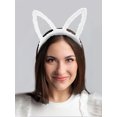 thumbnail image 2 of Way to Celebrate Easter Plush Bunny Ear Headband Set, White, 5 Pieces, 2 of 4