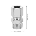 thumbnail image 2 of USHOBE 10Ud Uniones De Compresión Rectas De Acero Inoxidable Para Uso Industrial, 2 of 8