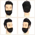 thumbnail image 3 of Cabeza de maniquí masculino con barba, 100% cabello humano para cosmetología, 3 of 7