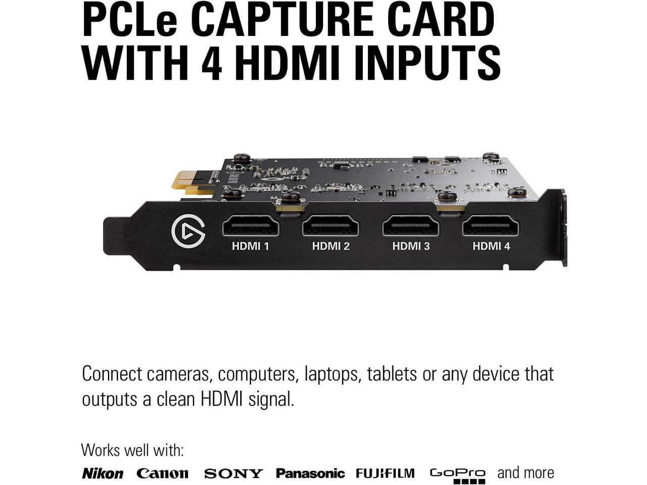 Elgato Cam Link Pro, Internal Camera Capture Card with 4 HDMI