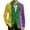 Gold, variant on Mardi Gras Blazer for Men Lightweight Corduroy Carnival Themed Pattern Two Button Parada Party Slim Fit Jacket with Pockets