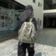thumbnail image 2 of Bolso de viaje, mochila escolar de Color sólido, mochila de nailon impermeable para mujer, bolso escolar sencillo para adolescente, hombro Hy, 2 of 2
