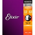 thumbnail image 2 of Elixir 11052 80/20 Bronze Acoustic Guitar Strings with NANOWEB. Light 12-53 3 SETS, 2 of 2