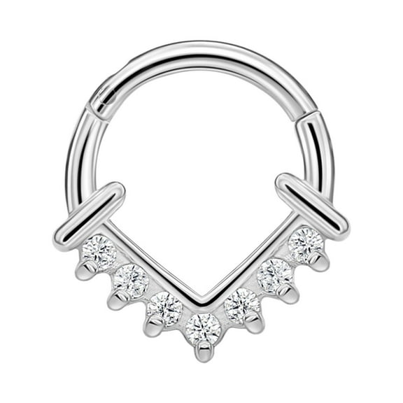 FANSING Surgical Steel Teardrop Septum Rings 16g Septum Jewelry 8mm Septum Hoop 16 Gauge Septum Piercing Jewelry