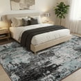 thumbnail image 2 of KoshiMe Area Rug 9'x12', Washable Non-Slip Modern Neutral Abstract Rugs for Living Room, Soft Stain Resistant Low Pile Carpet for Dining Room Office, Blue Black, 2 of 9