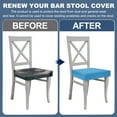 thumbnail image 4 of Uxcell Bar Stool Cover Rectangle, Stretch Washable Saddle Counter Vanity Barstool Slipcover Seat Cushion Protector with Elastic Band for Wooden Metal Bench Chair(Dark Purple, 2Pcs), 4 of 6