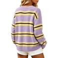 thumbnail image 6 of Zeijnsda Womens Winter Sweaters Thicken Warm Striped Sweaters Crew Neck Knit Pullover Sweaters for Women, 6 of 6
