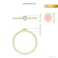thumbnail image 4 of Angara Natural 0.15 Ct. Aquamarine Solitaire Ring in 14K Yellow Gold for Women (Ring Size: 3), 4 of 9
