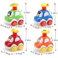 thumbnail image 4 of Toy Wind Up Cars, paquete de 4 unidades, dibujos animados de animales del bosque para niños pequeños, 4 of 4