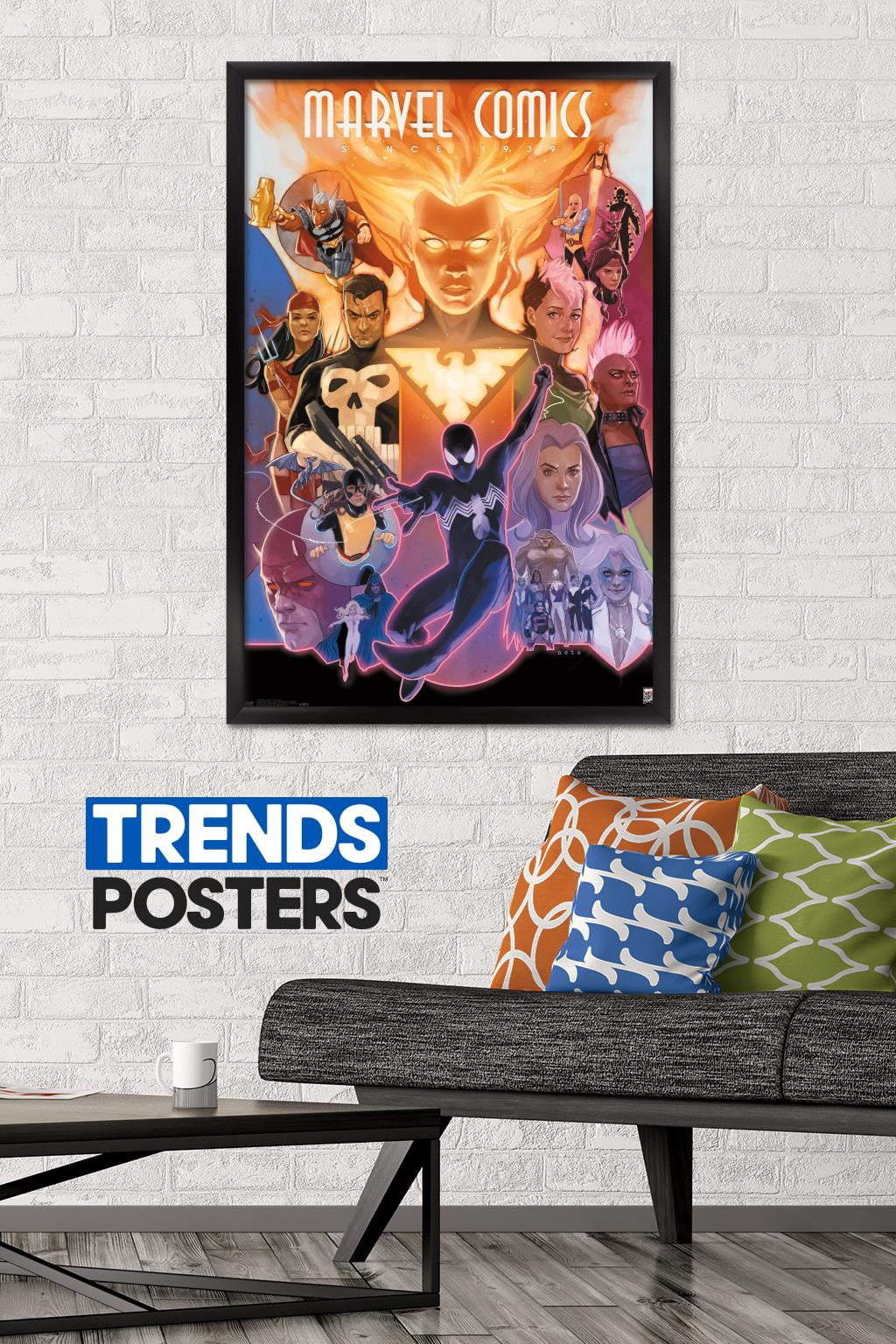 Marvel Comics - Marvel 80th Anniversary - Celebration Wall Poster, 22.375" x 34", Framed