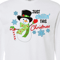 thumbnail image 4 of Inktastic Just Chillin' This Christmas Fun Snowman in Top Hat Long Sleeve T-Shirt, 4 of 5