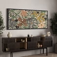 thumbnail image 3 of Large Framed Canvas Print Colorful Botanical Floral Illustration with Vintage StyleWall Art Decorative Ready to Hang Painting for Living room Bedroom 60x30 inches Black Frame, 3 of 9