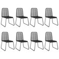 thumbnail image 3 of vidaXL 9 Piece Garden Dining Set PVC Rattan Black and Brown, 3 of 5