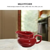 PTOOTP Red Ceramic Gravy Boat Decorative Serving Dish with Storage Lid for Kitchen and Dining Table