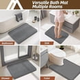 thumbnail image 5 of Extra Thick Bath Rugs for Bathroom - Anti-Slip Bath Mats Soft Plush Yarn Shaggy 100% Strong Mirco Polyeste Mat Living Room Bedroom Mat Floor Water Absorbent(Dark Grey,16x24 - Inches), 5 of 8