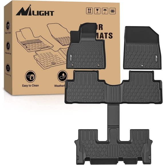 Nilight TPE Floor Mats for 2020 2021 2022 2023 2024 2025 Hyundai Palisade with Bucket Seats,All Weather Custom Fit Heavy Duty Floor Liners