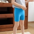 thumbnail image 2 of Odeerbi 3-14 Years Kids Girls Cotton Bike Shorts High Waisted Safety Under Dress Slip Shorts Yoga Dance Shorts Summer Solid Color Casual Leggings Shorts, 2 of 7