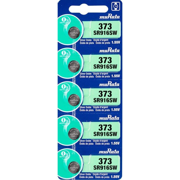 Murata 373 Sr916sw Battery 1 55v Silver Oxide Watch Button Cell Replaces Sony 373 5 Batteries Walmart Com Walmart Com