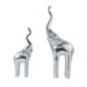 thumbnail image 2 of Conjunto de 2 figuras de madre y bebé, escultura animal para decoración del hogar , Plata, 2 of 7
