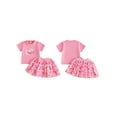 thumbnail image 2 of BemeyourBBs Western Baby Girl Summer Clothes Toddler Baby Girl Cowgirl Outfit Cowgirl Hat Embroidery Short Sleeve T-Shirt Floral Boot Tutu Skirt Set, 2 of 9